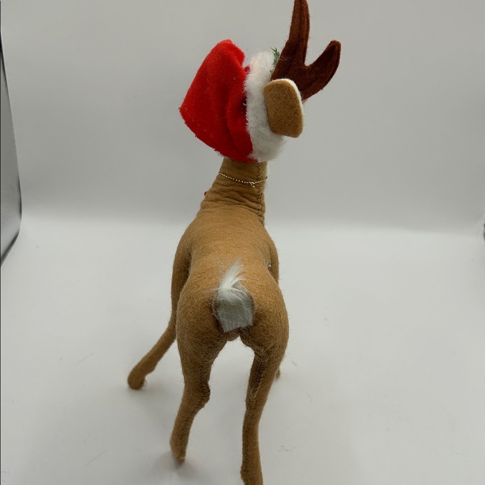 Annalee Brown Reindeer with Red Santa Hat - Picture 6 of 8
